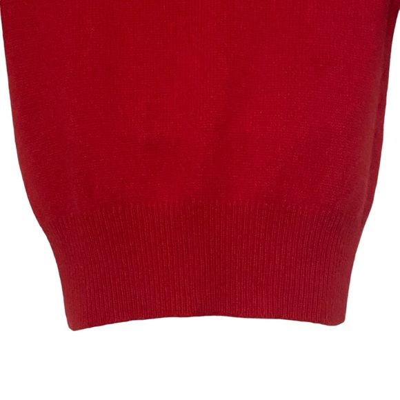 Vintage SK & Company Lambswool Angora Puffy Shoulder Sweater Red - Picture 10 of 13